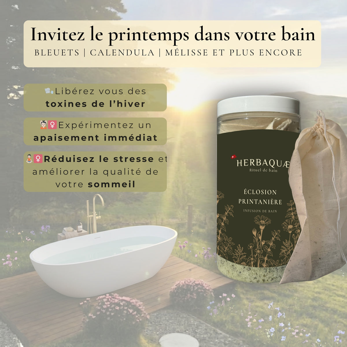 Infusion de bain : Éclosion Printanière
